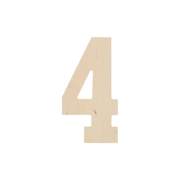 Good Wood By Leisure Arts Letter 13" No 4, Wooden Letters, Wood Letters, Wooden Letters Wall Decor, Large Letters 13 Inch, Small For Crafts