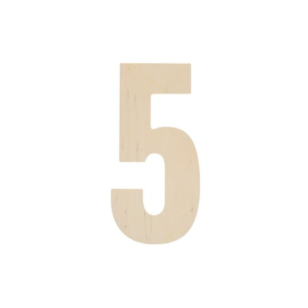 Good Wood By Leisure Arts Letter 13" No 5, Wooden Letters, Wood Letters, Wooden Letters Wall Decor, Large Letters 13 Inch, Small For Crafts