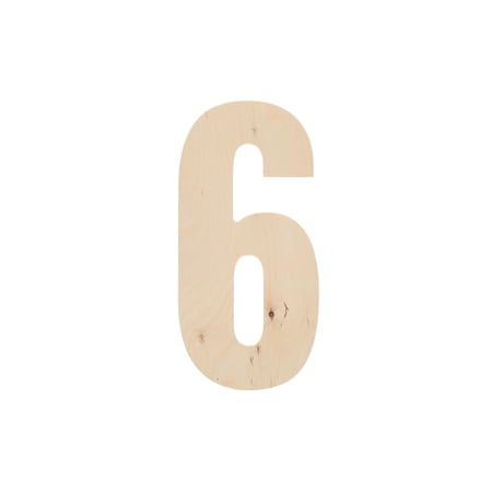 Good Wood By Leisure Arts Letter 13" No 6, Wooden Letters, Wood Letters, Wooden Letters Wall Decor, Large Letters 13 Inch, Small For Crafts
