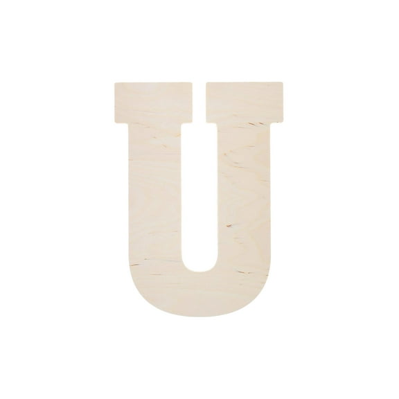 Good Wood By Leisure Arts Letter 13" U, Wooden Letters, Wood Letters, Wooden Letters Wall Decor, Large Letters 13 Inch, Small For Crafts
