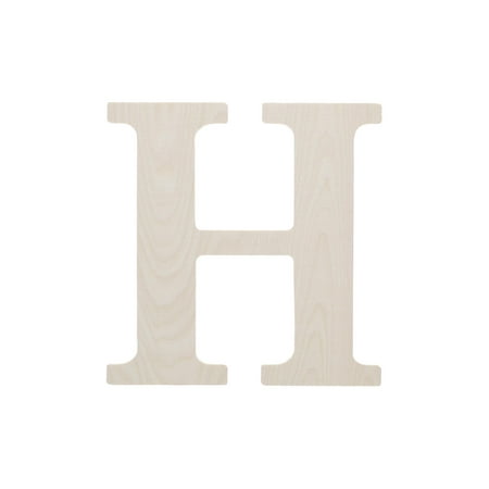 Good Wood by Leisure Arts 9.5 Inch Birch Letter H Unfinished Wood