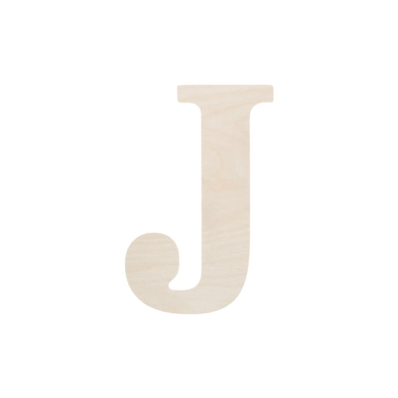 Good Wood By Leisure Arts Letter 9.5" J, Wooden Letters, Wood Letters, Wooden Letters Wall Decor, Large Letters 9.5 Inch, Small For Crafts