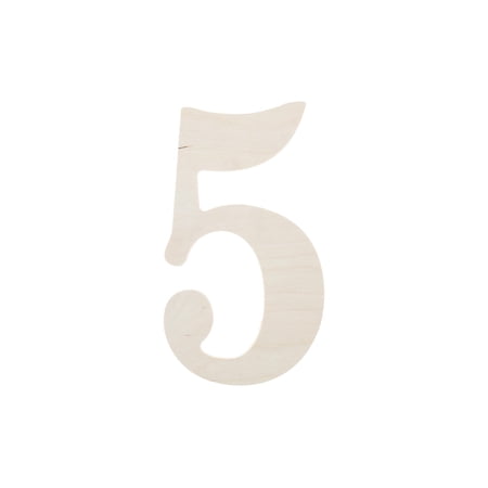 Good Wood By Leisure Arts Letter 9.5" No 5, Wooden Letters, Wood Letters, Wooden Letters Wall Decor, Large Letters 9.5 Inch, Small For Crafts