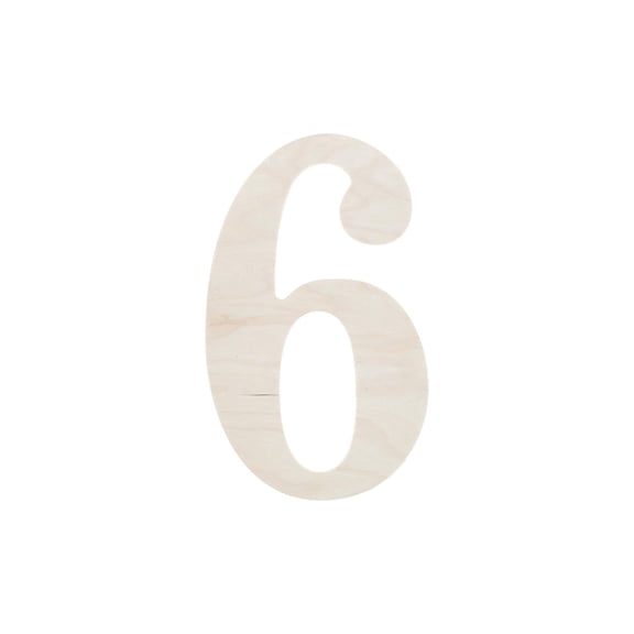 Good Wood By Leisure Arts Letter 9.5" No 6, Wooden Letters, Wood Letters, Wooden Letters Wall Decor, Large Letters 9.5 Inch, Small For Crafts