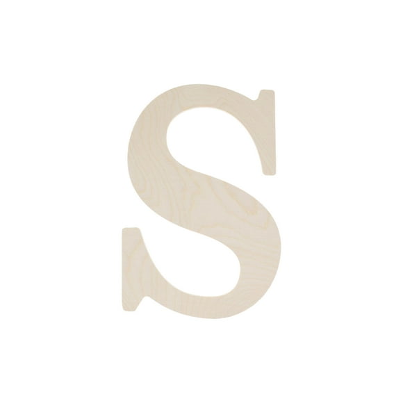 Good Wood By Leisure Arts Letter 9.5" S, Wooden Letters, Wood Letters, Wooden Letters Wall Decor, Large Letters 9.5 Inch, Small For Crafts