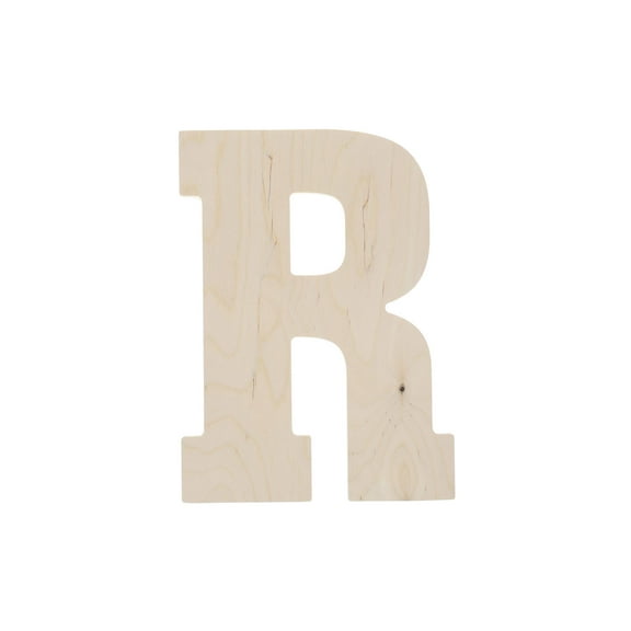 Good Wood by Leisure Arts Letter 13" R, Wooden Letters, Wood Letters, Wooden Letters Wall Decor, Large Wooden Letters, Wooden Letters 13 Inch, Small Wooden Letters for Crafts