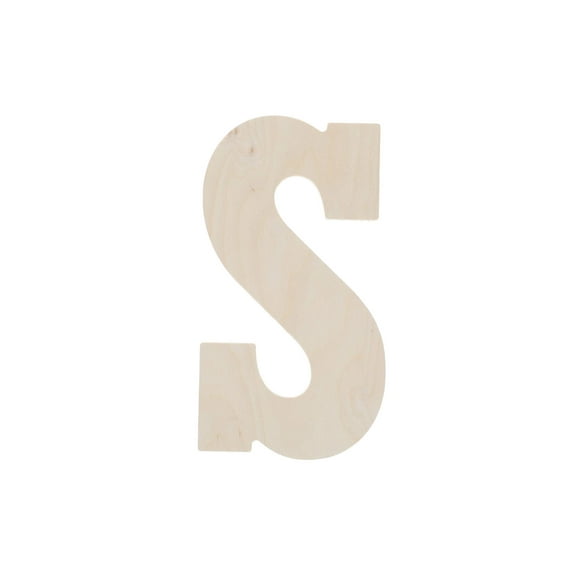 Good Wood By Leisure Arts Letter 13" S, Wooden Letters, Wood Letters, Wooden Letters Wall Decor, Large Letters 13 Inch, Small For Crafts