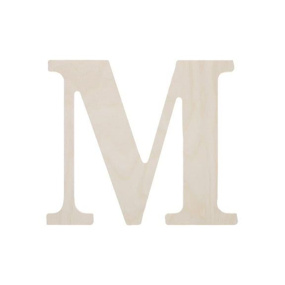 Good Wood By Leisure Arts Letter 9.5" M, Wooden Letters, Wood Letters, Wooden Letters Wall Decor, Large Letters 9.5 Inch, Small For Crafts