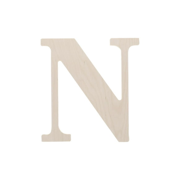 Good Wood By Leisure Arts Letter 9.5" N, Wooden Letters, Wood Letters, Wooden Letters Wall Decor, Large Letters 9.5 Inch, Small For Crafts