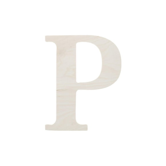 Good Wood By Leisure Arts Letter 9.5" P, Wooden Letters, Wood Letters, Wooden Letters Wall Decor, Large Letters 9.5 Inch, Small For Crafts