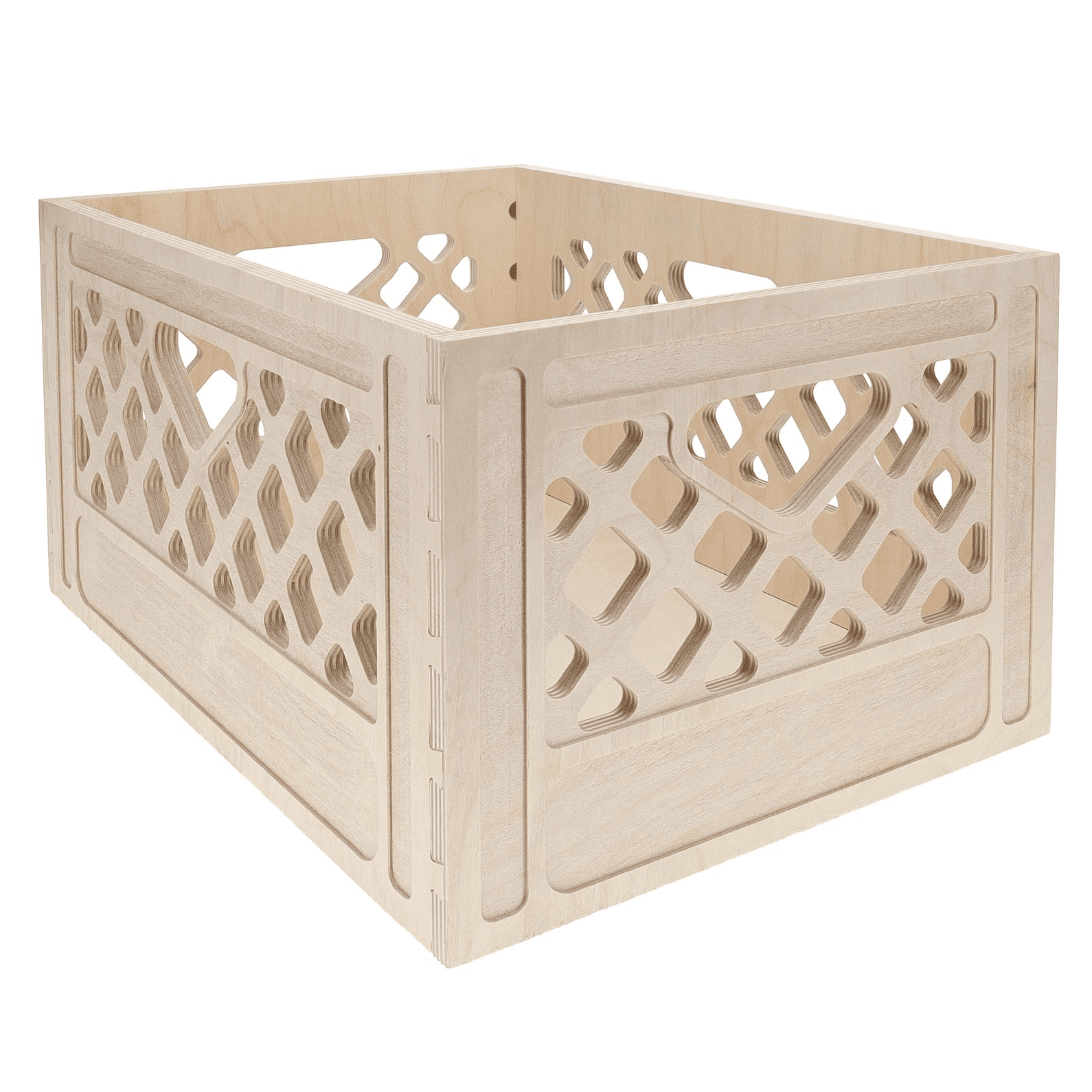 Good Wood by Leisure Arts Wooden Milk Crate, wood crate classic