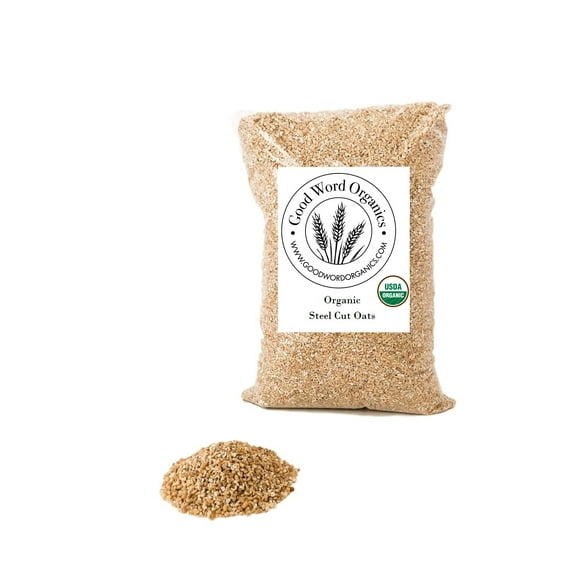 Organic Steel Cut Oats 5 lbs by Jojo's Organics | Oat Groats Irish Oatmeal US Organic Non-GMO Bulk Grains Good Source of Fiber 100% Product of USA