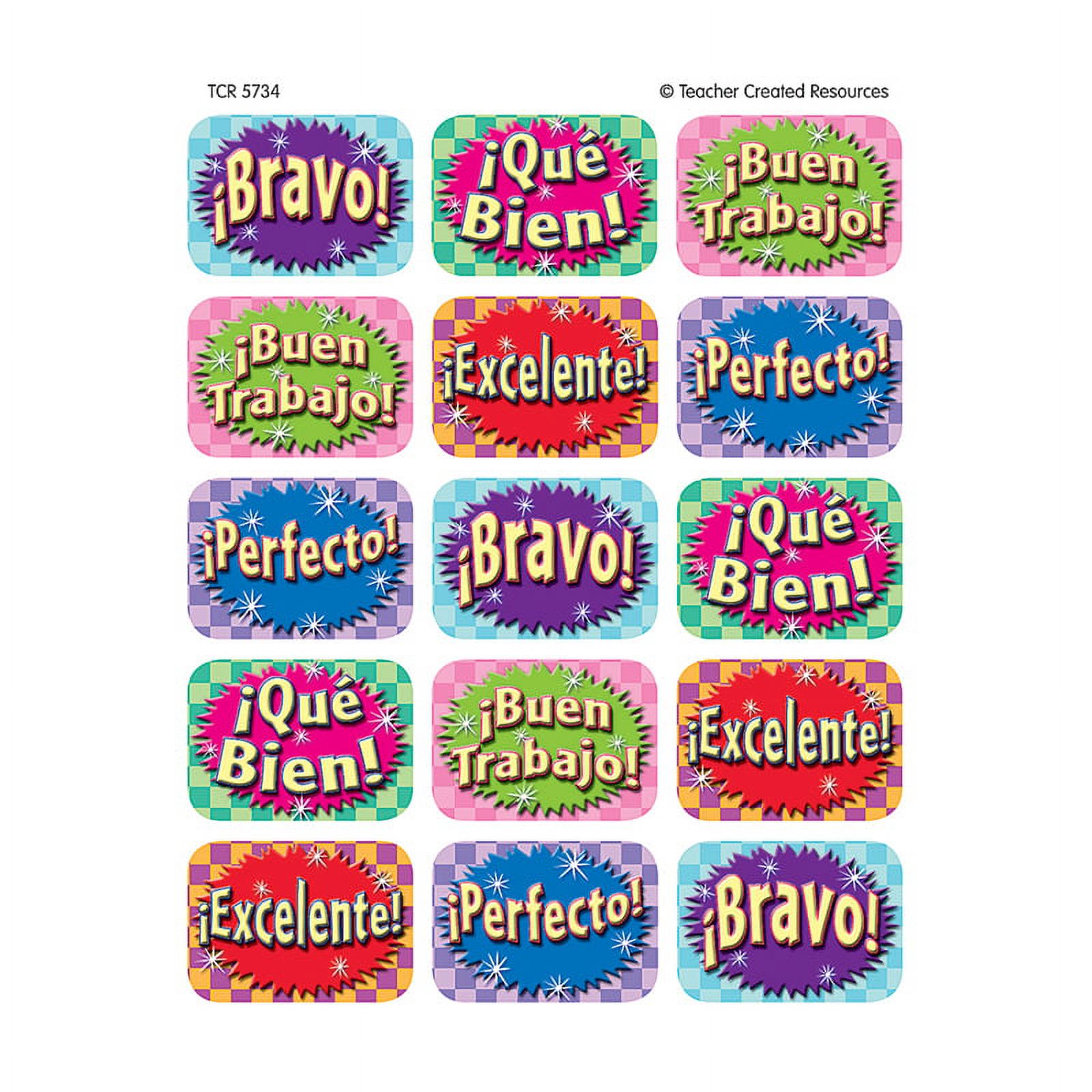 Good Work (Spanish) Jumbo Stickers, Pack of 90 Bundle of 10 Packs