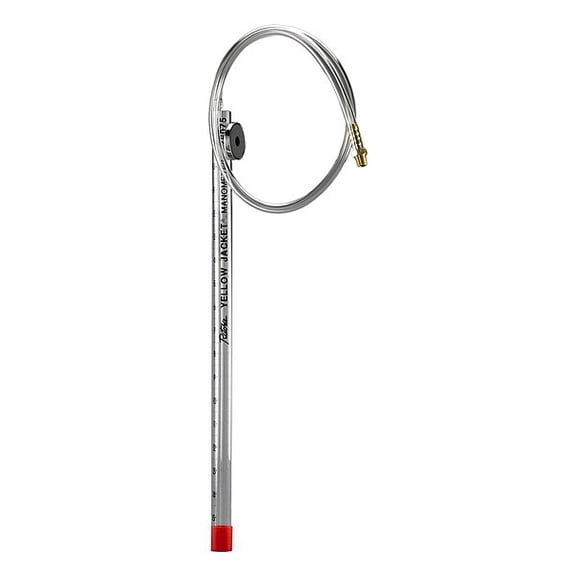 Good Yellow Jacket Water Manometer -2" to 15" W.C. Scale with Tubing, Plastic, Yellow/Black