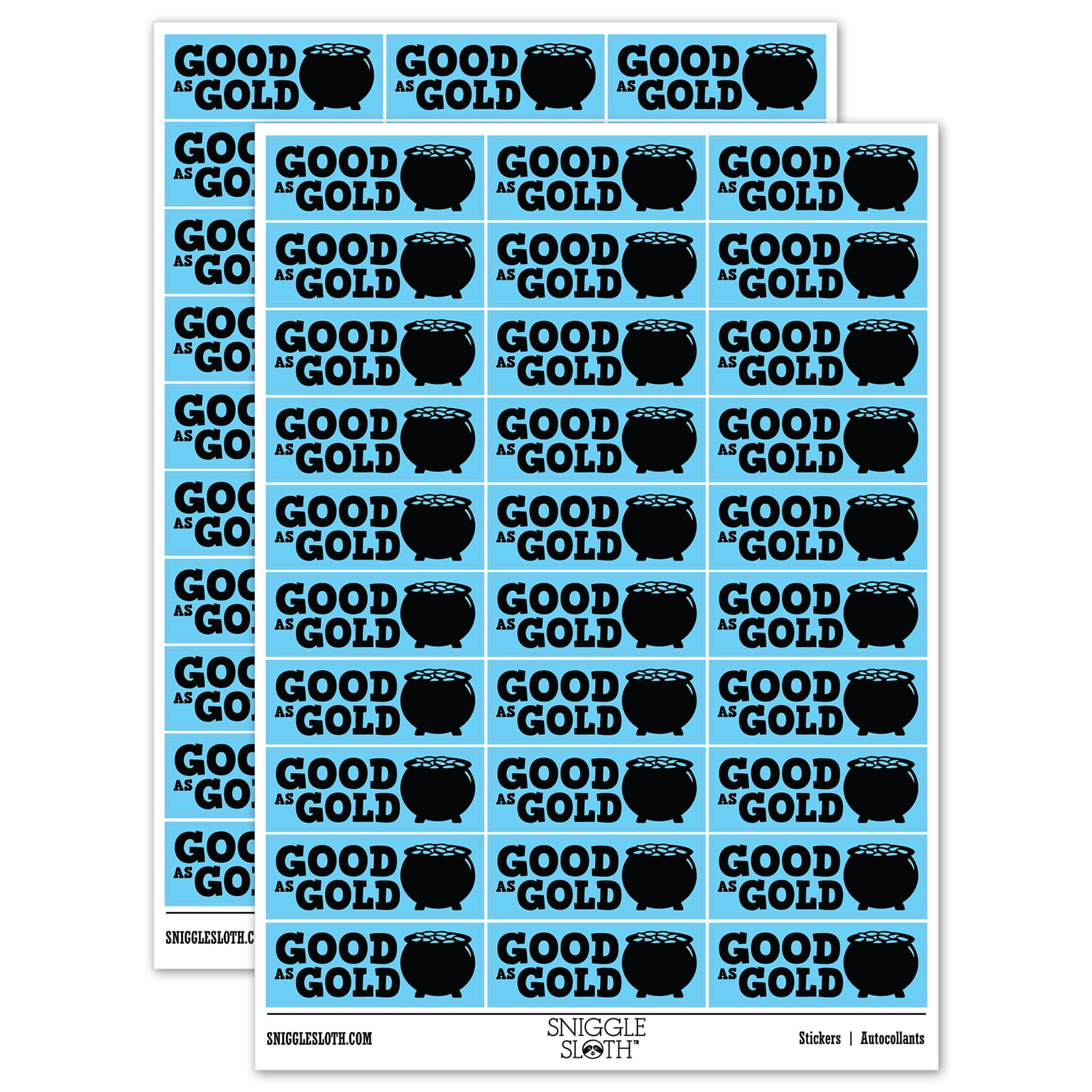 Good as Gold Pot of Gold Teacher Student School Sticker Set - Light ...