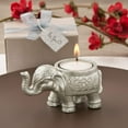 thumbnail image 1 of 10 Good luck silver Indian elephant candle holder, 1 of 5