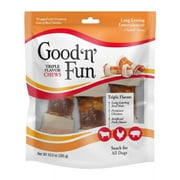 Good ‘n’ Fun Triple Flavor Chews for All Dogs, Rawhide Snack with Beef, Chicken and Pork, 3 Count