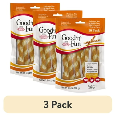 Good ‘n’ FunEGSC Triple Flavor Wings Chews for All Dogs, 12 Ounces