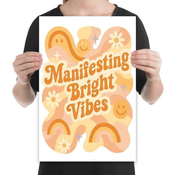 Good Vibes Only Wall Art - Meditation Space Decor - 13x19 Poster Print - Positive Energy