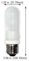 GoodBulb 100W T10 Incandescent Light Bulb 130V Inside Frost E26 Base 2 Pack