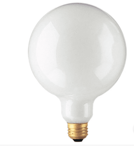 GoodBulb 25W G40 Globe Incandescent Light Bulb 2700K 150 Lumens White Finish E26 Base 2 Pack