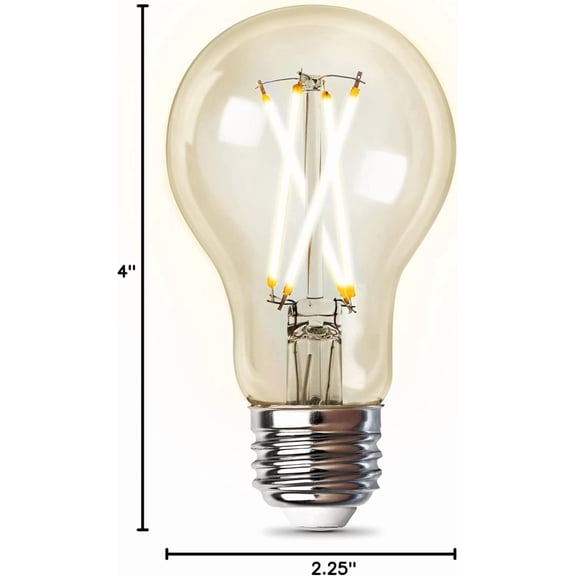GoodBulb 60W Equivalent A19 WiFi Smart LED Filament Light Bulb 2700K Soft White 800 Lumens E26 Base 1 Pack