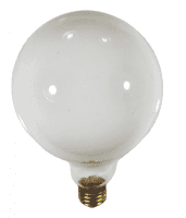 GoodBulb 60W G40 Globe Light Bulb White 130V 2500 Hour Life E26 Medium Base 2 Pack