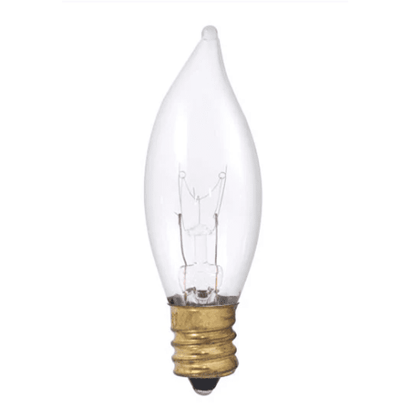 GoodBulb Incandescent Light Bulb CA8 Flame 15W Warm White Clear E12 Candelabra Base 4 Pack