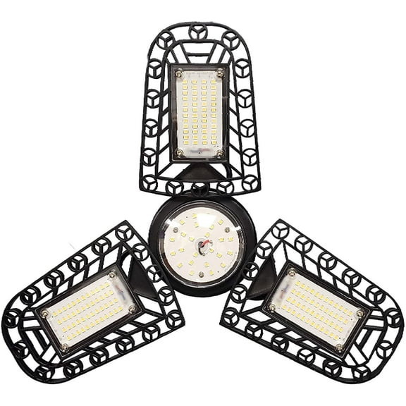 Goodbulb LED Light Upgrade Garage Lighting 60W Tri-Fold-6000K Full Spectrum Natural White-E26 1 Pack