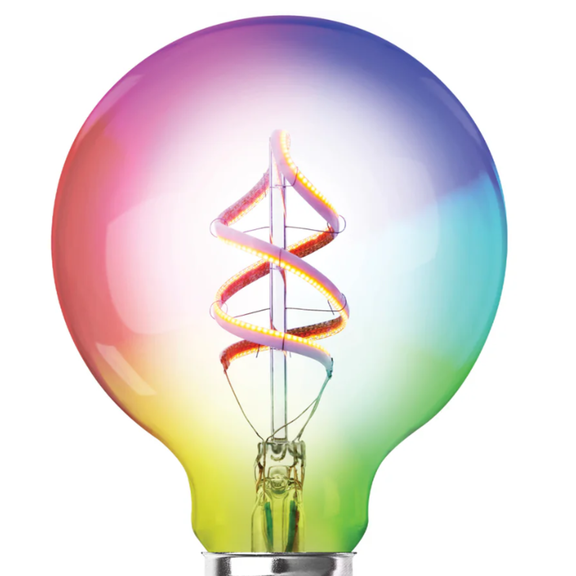 GoodBulb Smart LED G30 Globe Lamp 6.5W E26 Base RGBW Color-Changing Wi-Fi Enabled 2 Pack