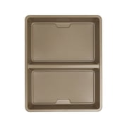 Nonstick Divided Oblong Pan, 11” x 14”, 2-in-1 Meal Prep Baking Pan, GoodCook