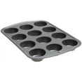 thumbnail image 1 of 12-Cup Nonstick Steel Muffin and Cupcake Pan, Gray, GoodCook, 1 of 7