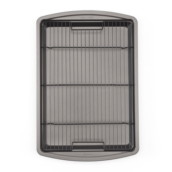 GoodCook 15” x 10.5” Nonstick Carbon Steel Baking Pan & Raised Wire Rack