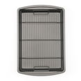 thumbnail image 1 of GoodCook 15” x 10.5” Nonstick Carbon Steel Baking Pan & Raised Wire Rack, 1 of 8