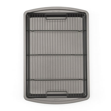GoodCook 15” x 10.5” Nonstick Carbon Steel Baking Pan & Raised Wire Rack