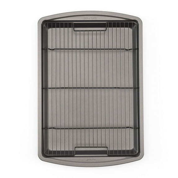 GoodCook 15” x 10.5” Nonstick Carbon Steel Baking Pan & Raised Wire Rack