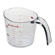 Goodcook Plastic Measuring Cup, Liquid Measurement in Ounces and Milliliters, Clear Kitchenware