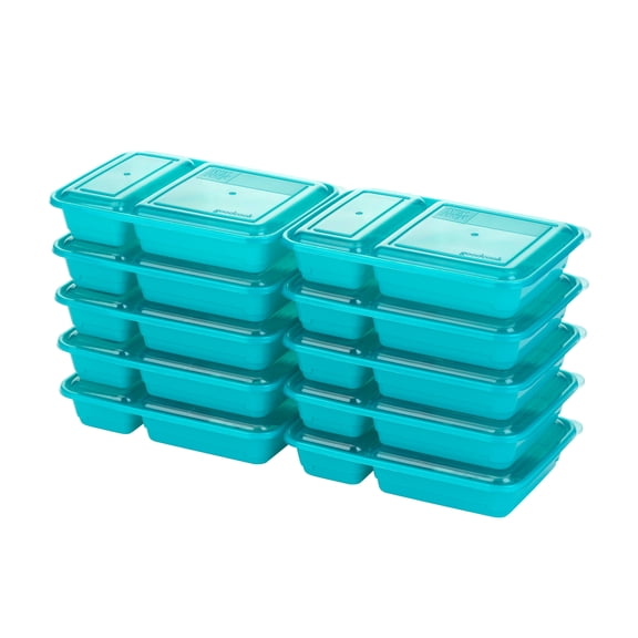 GoodCook 2 Large Compartment Meal Prep Container, Rectangle