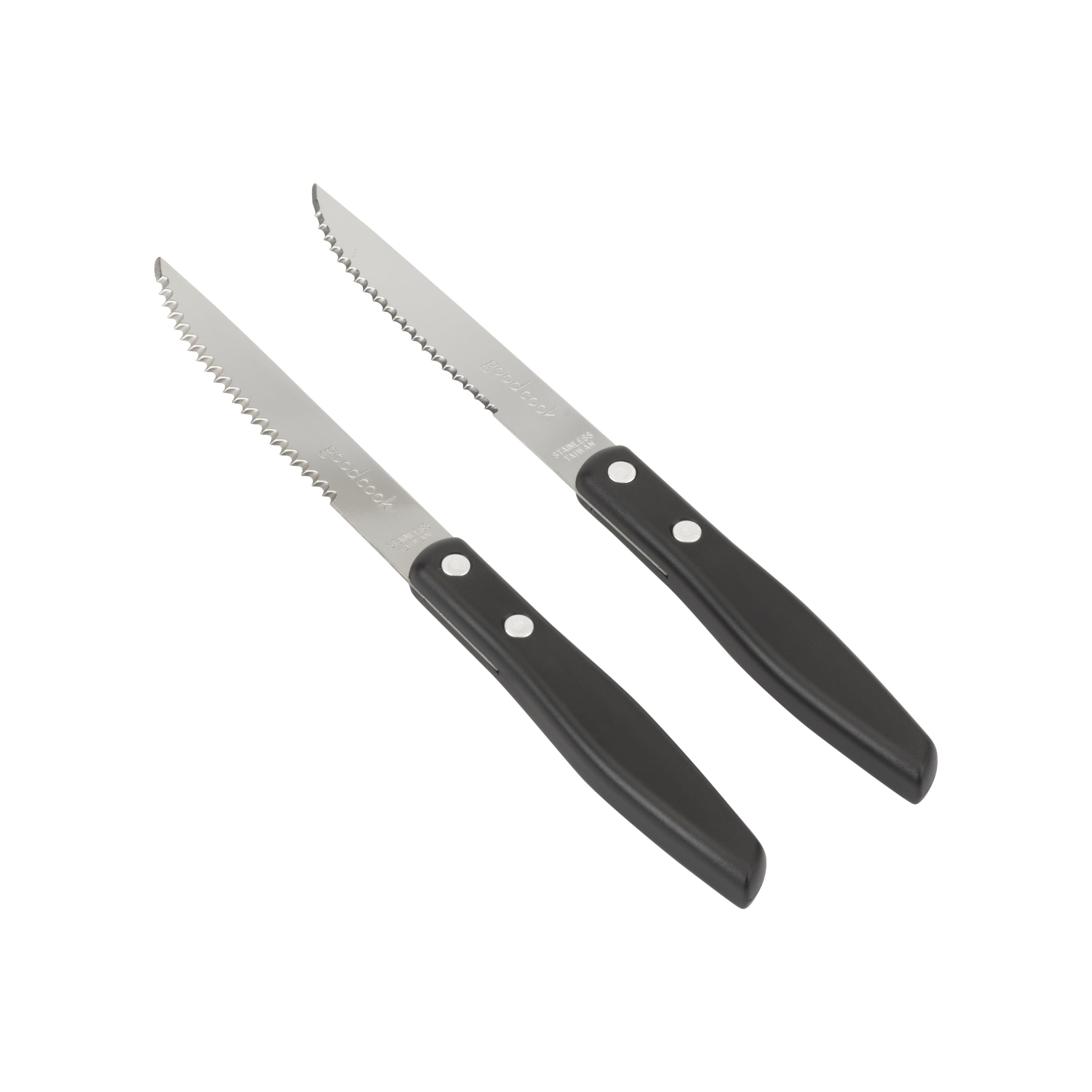 KitchenCraft MasterClass Steak Knives Set, Two Stainless Steel Knives for  Steak, Serrated Edges for Effortless Cutting, Stain and Corrosion  Resistant