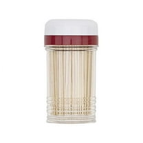 GoodCook 3.5" BPA-Free Plastic Toothpick Dispenser with 200 Single-Point Bamboo Toothpicks, Clear