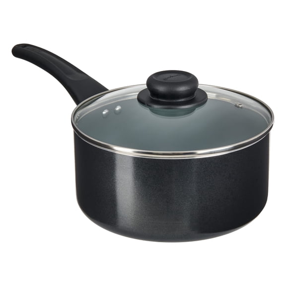 GoodCook Ceramic Nonstick Sauce Pan, 3 qt (2.8 L), Black