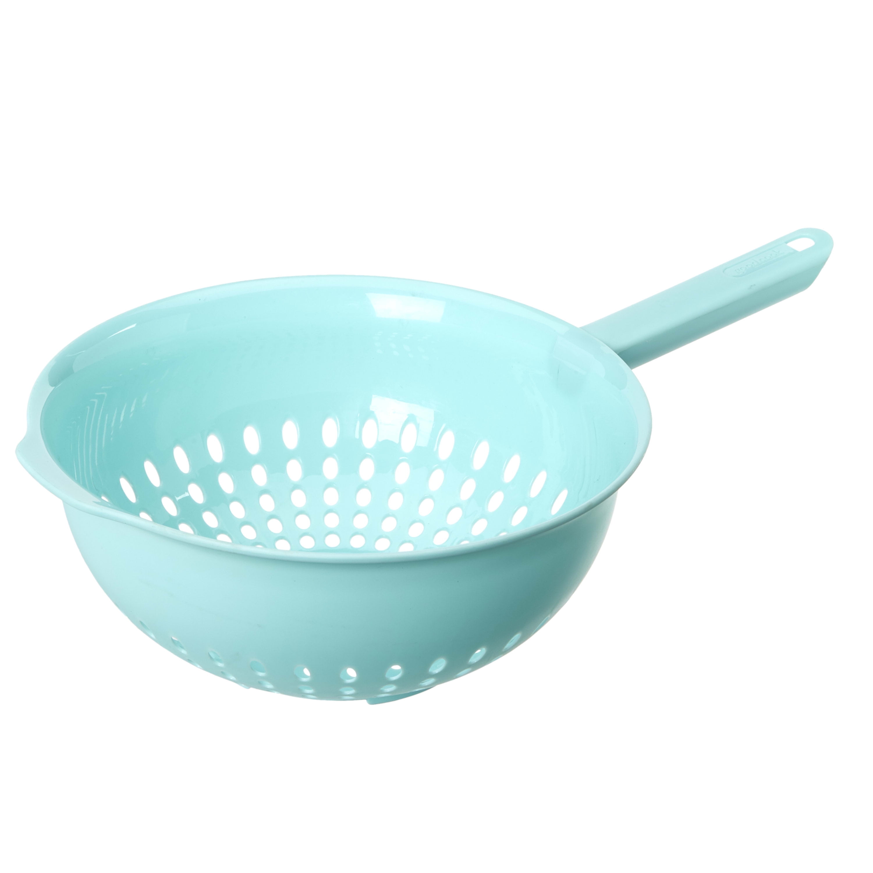 White BPA-Free Plastic Colander with Handle, 3-Quart
