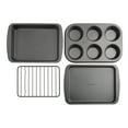GoodCook 4Piece Nonstick Steel Toaster Oven Set Tray, Sheet Pan, Rack