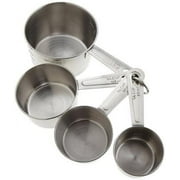 GoodCook Stainless Steel Measuring Cup Set, 4-Piece with Storage Ring, Silver