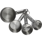 GoodCook Stainless Steel Measuring Cup Set, 4-Piece with Storage Ring, Silver
