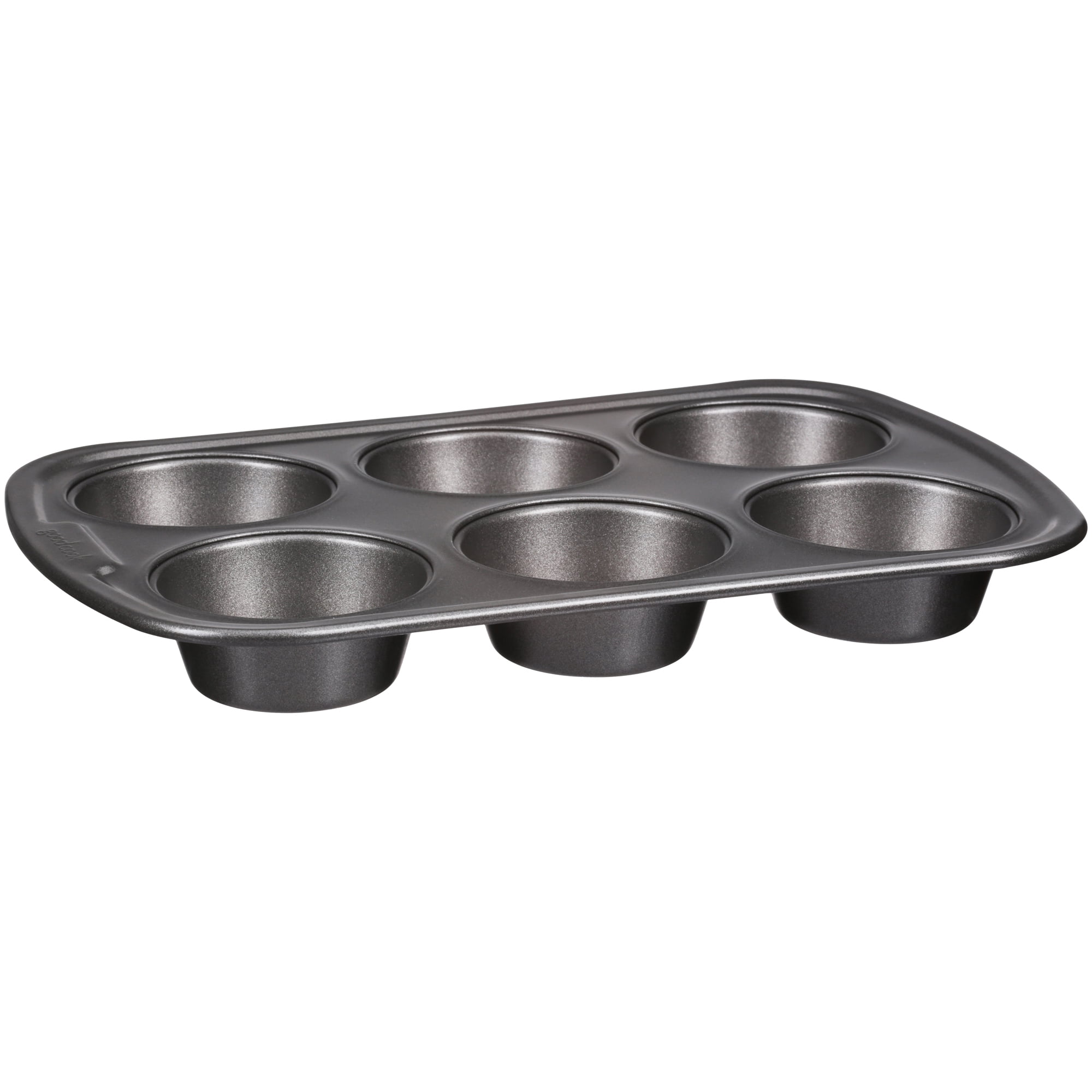 Michael Graves Design Textured Non-Stick 6 Cup Carbon Steel Muffin Pan,  Indigo, FOOD PREP