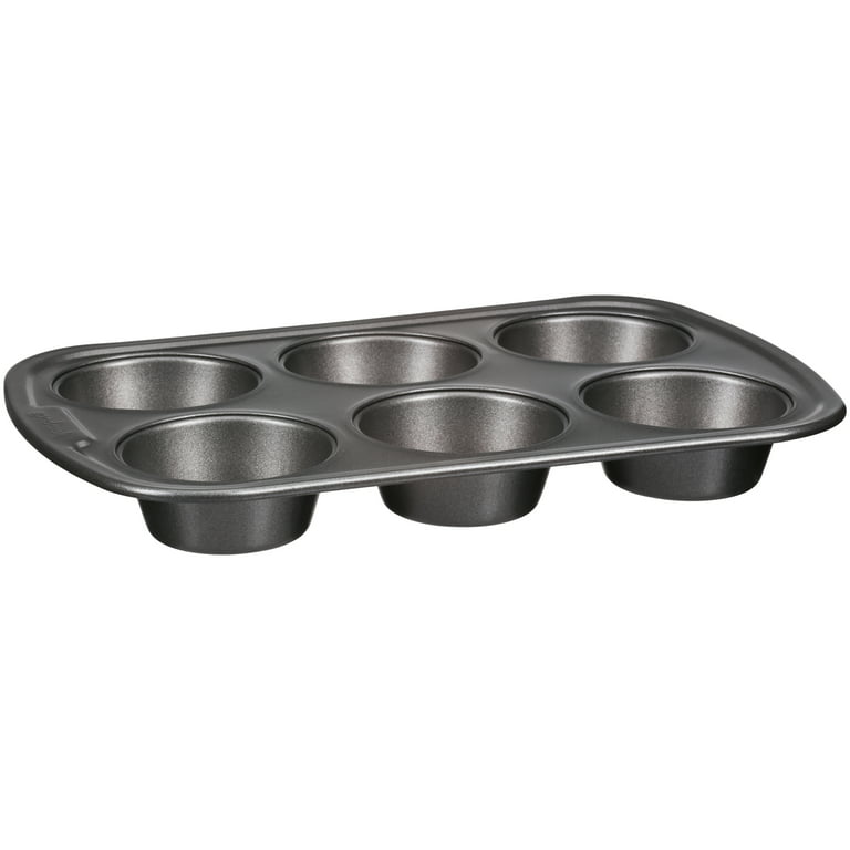 GoodCook Nonstick Steel 6-Cup Jumbo Muffin Pan Gray 