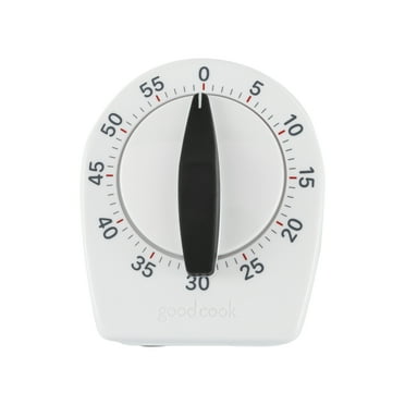 Precision Long Ring Kitchen Timer, 60-Minutes, White, GoodCook