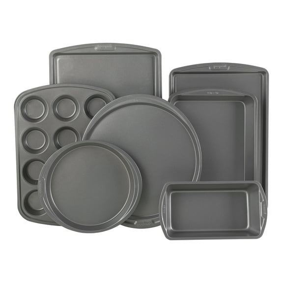 GoodCook 7-Piece Assorted Non-Stick Steel Bakeware Set, Gray