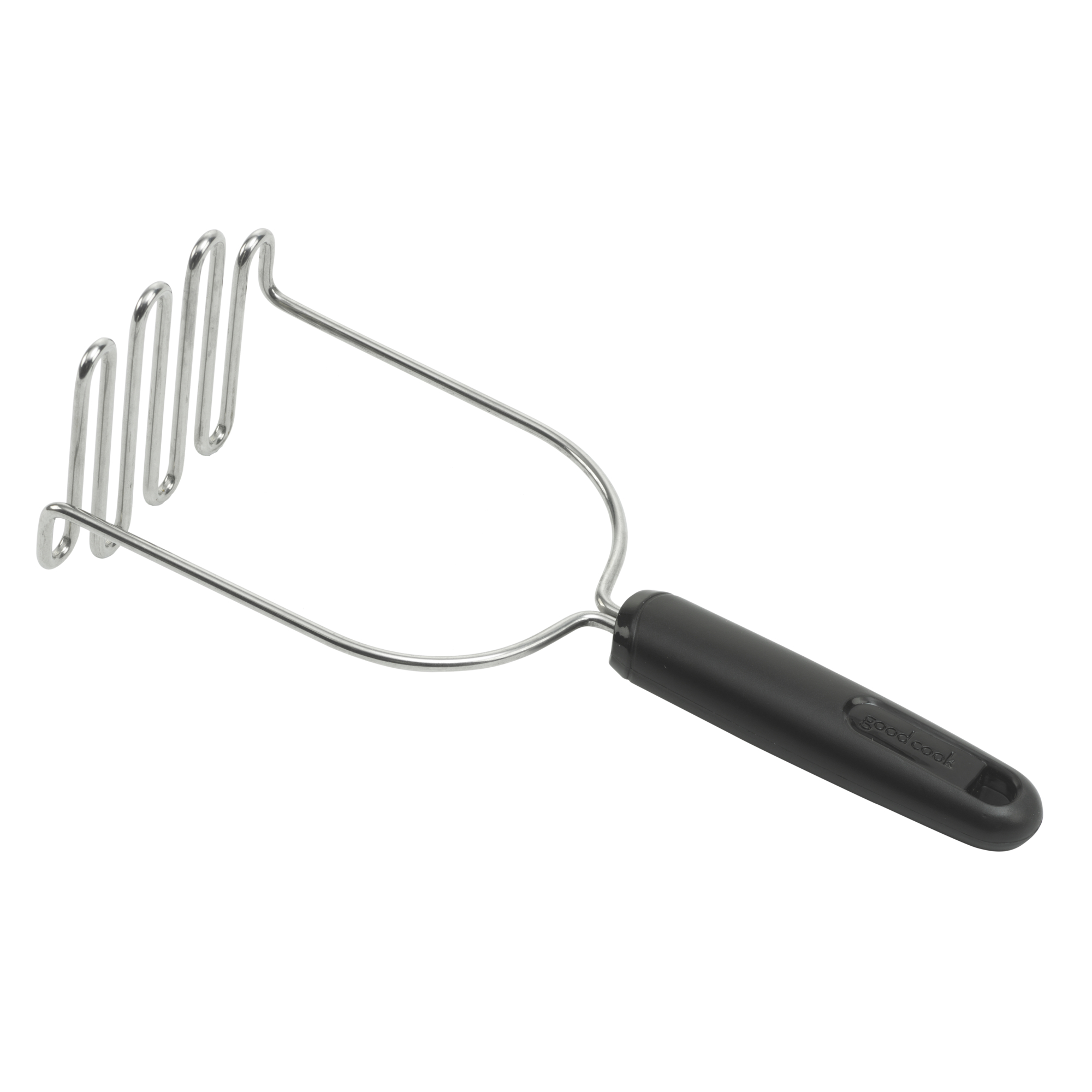 GoodCook 9.5" Stainless Steel Potato Masher and Meat Chopper Tool, Silver/Black - image 1 of 5